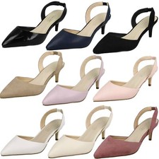 Ladies Pointed Toe Kitten Heel