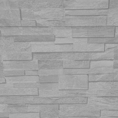 Grey slate brick effect - grey,