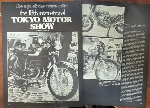 1973 tokyo motorcycle show - motorcycle, 3p