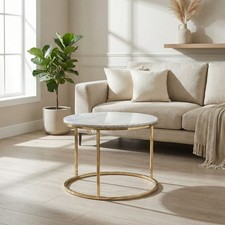 SECONDS Marble Top Gold Frame