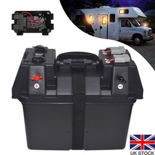 Trolling Motor Battery Box Carrier w/USB Charger, LED Meter, Breaker& 12V Socket