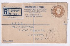 Rare WW2 RAF Davidstow Moor CAMELFORD R.A.F P.O. Registered Letter 1945