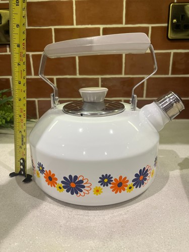 Vintage 1960 floral enamel - 1960's,