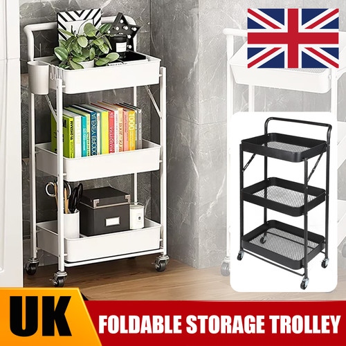 Tier folding trolley cart - folding,