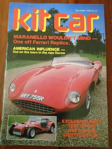 Kit car dec 1986 - kit, ferrari
