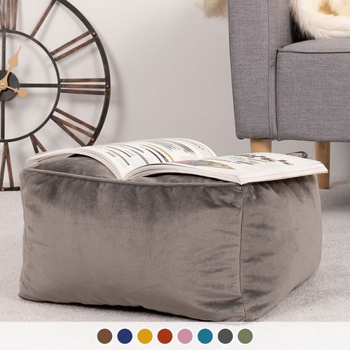 Square velvet bean bag - square,