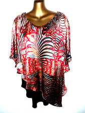 Joseph Ribkoff Multicolour tunic 18 overlay bodice clasp neckline BNWOT  (9263