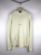 YSL Saint Laurent Paris Hoodie Size M Beige Splash Logo Luxury Designer Top