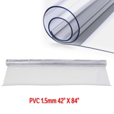 Clear Transparent Vinyl PVC 1.5mm Thick Tablecloth Dining Table Protector Cover