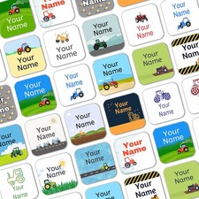 Square Tractor Stick on