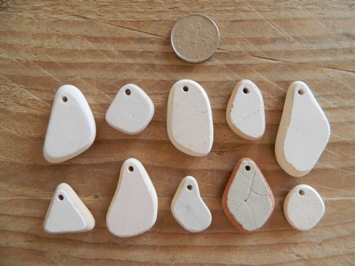 Top drilled sea pottery - top,
