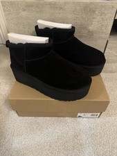 UGG Classic Ultra Mini Platform Boots Black UK7 Brand New 100% Authentic 