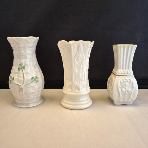 Three belleek ireland fine - three,