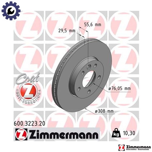 Brake disc 600 3223 for - 2x,