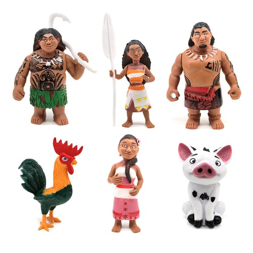 6pcs set moana maui - 6pcs/set,