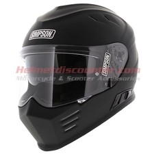 Simpson Venom Ghost Bandit Matt Black, Full Face Motorcycle Helmet, ECE2206