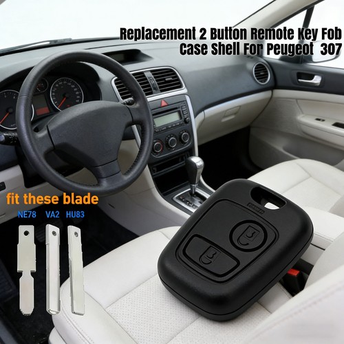 Button remote key fob - 2, case