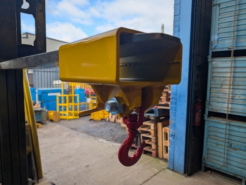 Forklift mounted lifting hook - forklift,