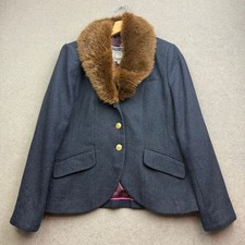 JOULES Tweed Jacket UK 14 Navy