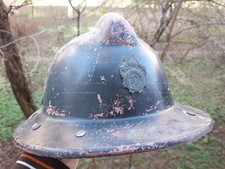Romania burned firefighter Helmet RSR cold war era