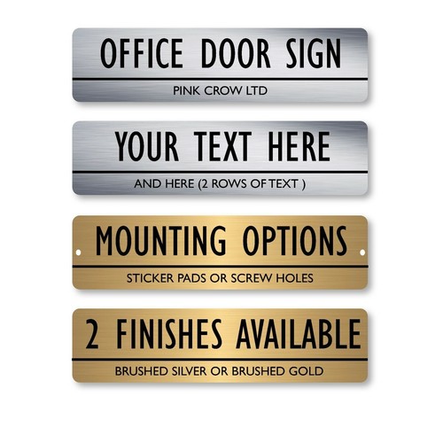 Personalised metal door sign - metal,