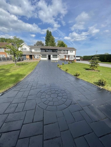 Imprinted concrete coloured - concrete,