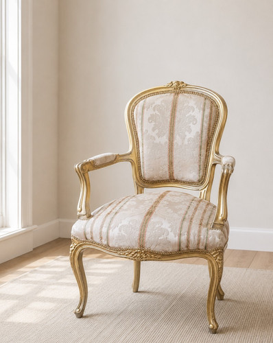 Louis style gilt armchair - louis,