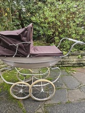 Stunning Vintage Silver Cross Coach-built Dolls Toy Pram 