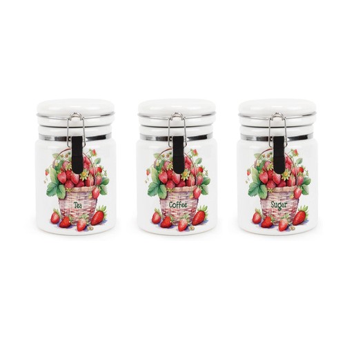 Ceramic clip lid strawberry - clip-lid,