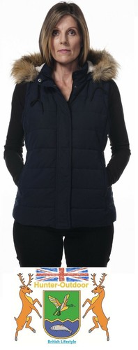 Fur trim hooded padded ladies - fur,