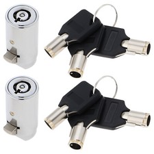 2Pcs Universal Tubular Snack Coffee Vending Machine Cylinder Lock Barrel w/ Key
