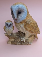 The Leonardo Collection Fine Porcelain In Foreign Barn  Owls Figurine 