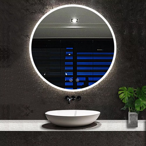 Round led bathroom mirror with - led,