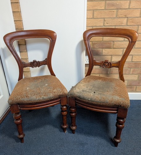 Pair antique mahogany - pair,