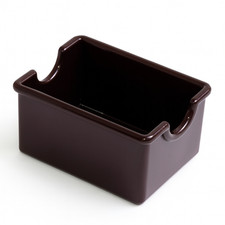 Sugar Salt Packet Pack Holder Caddy Sachet Box Plastic Brown Condiment Holder