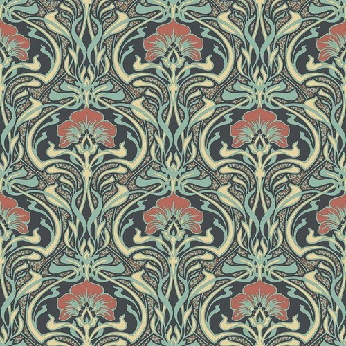Floral flower wallpaper red - flower,