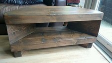 Corner Rustic Pine TV Unit