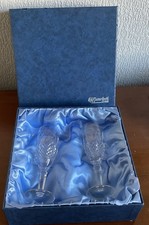 BOXED Pair of WATERFORD COLLEEN LONG-STEM CHAMPAGNE FLUTES
