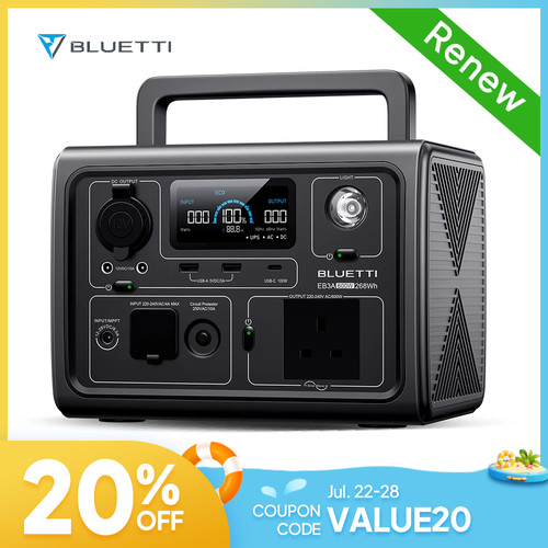 Bluetti eb3a 600w 268wh - bluetti,