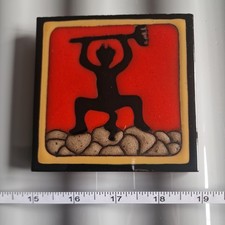 Hand Painted Spanish Tile - New - 4" Ready For Wall Hanging - Beautiful Quality