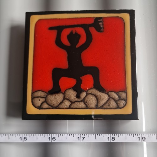 Hand painted spanish tile - hand,