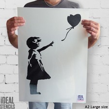 Banksy Balloon Girl stencil art craft wall home decor painting - Ideal Stencils