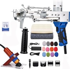Rug Tufting Gun Starter Kit with Carpet Trimmer & Yarn 2 in 1 Cut & Loop Pile UK