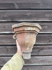 Vintage Cast Iron Rain Hopper Rustic Red Paint Industrial Garden Planter 24x24cm