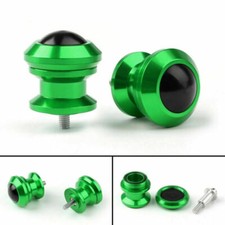 Pair 6mm Swingarm Sliders Spools For Yamaha MT01 MT09 YZF-R3 R1 MAX 530 Green