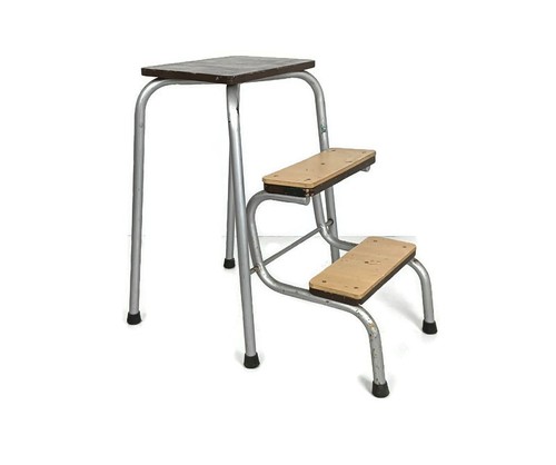 Mid century step - ladder, iron