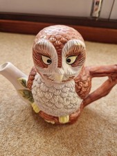 Vintage Owl Teapot Ceramic