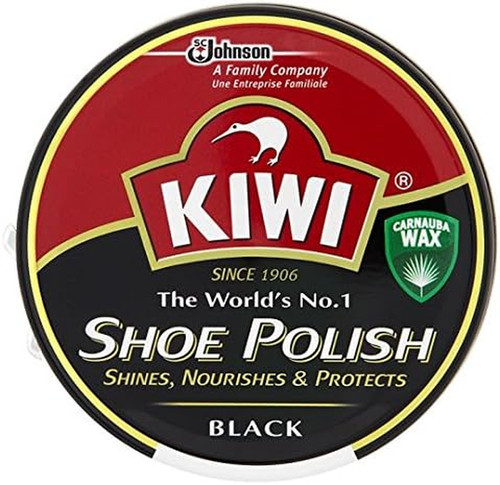 Kiwi black leather - leather, shoe