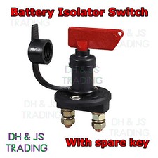Battery Isolator Switch with spare key 100a Continuous @ 12v 500a cut off kill