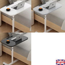 Mobile Over Bed Chair Table Hospital Overbed Height Adjustable Laptop Tray Stand